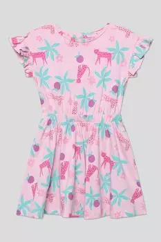 Платье хлопковое с рюшами и принтом OVS