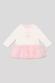 Платье хлопковое с рюшами из сетки Choupette