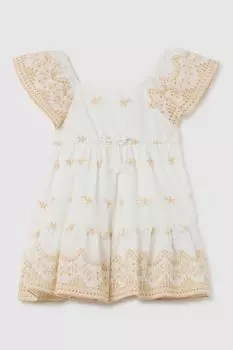 Платье хлопковое с шитьем Fagottino