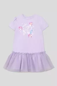 Платье хлопковое с юбкой из сетки Choupette