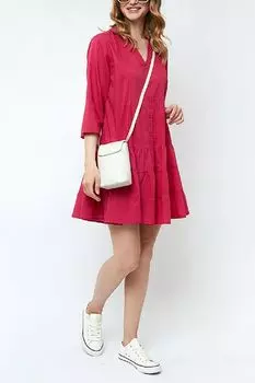 Платье хлопковое с воланами FABRETTI