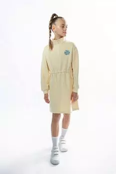 Платье хлопковое с воротником на молнии 1st.