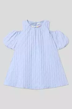 Платье хлопковое с вырезами на плечах расклешенное Choupette