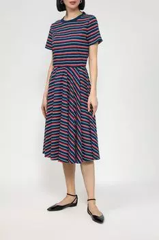 Платье хлопковое в полоску приталенное BELUCCI