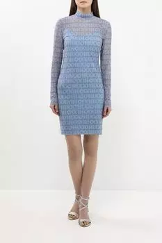 Платье из эластичной сетки облегающего кроя с принтом HUGO BLUE