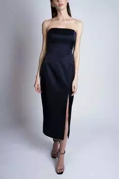 Платье из атласной ткани с разрезом Paola Ray