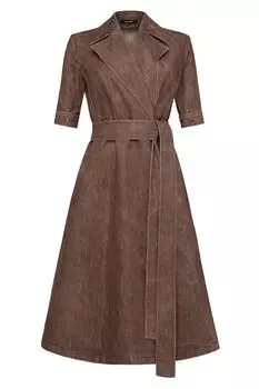 Платье из денима с поясом Paola Ray