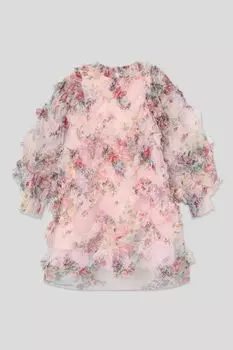 Платье из фатина с пышным рукавом и декором Choupette