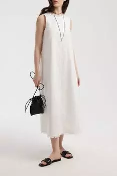 Платье из хлопка и льна без рукавов Urban Tiger