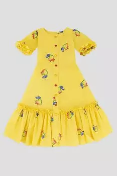Платье из хлопка с котами EVIKA KIDS