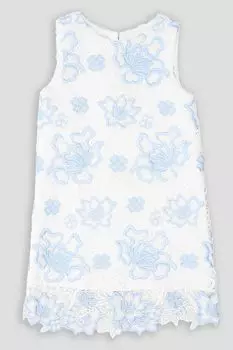 Платье из хлопкового поплина с кружевом EVIKA KIDS
