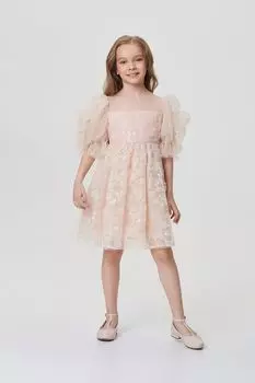 Платье из органзы с объемными рукавами Choupette