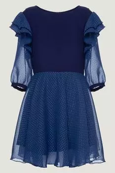 Платье из поплина и шифона EVIKA KIDS