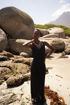 Платье из сетки с открытой спиной Lutani