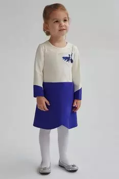 Платье из смеси хлопка и шерсти со стразами EVIKA KIDS