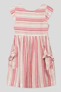 Платье из смеси льна и хлопка в полоску Mayoral