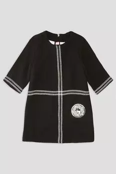Платье из смеси вискозы и шерсти с аппликацией EVIKA KIDS