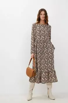 Платье из вискозы с цветочным принтом BELUCCI