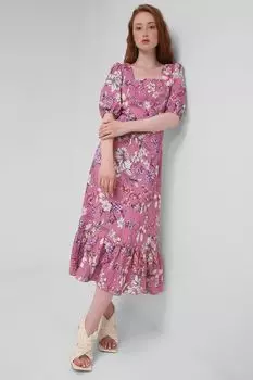 Платье из вискозы с цветочным принтом BELUCCI