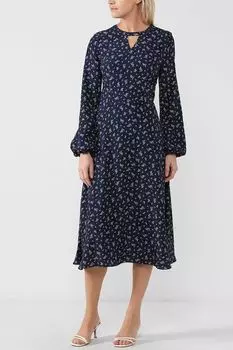 Платье из вискозы с объемными рукавами SABRINA SCALA