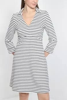 Платье из вискозы в полоску Emme Marella