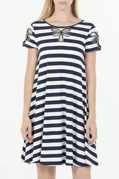 Платье из вискозы в полоску TWINSET