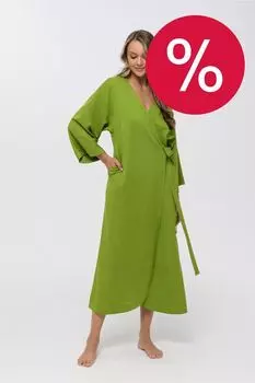 Платье-кимоно из смесового льна MARC & ANDRE