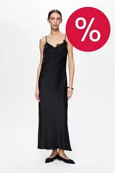 Платье-комбинация макси с кружевом DREAMS by Alena Akhmadullina