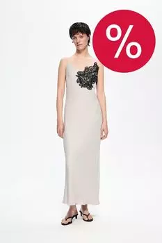 Платье-комбинация макси с кружевом DREAMS by Alena Akhmadullina