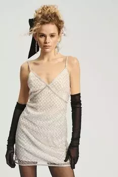 Платье-комбинация с бисером Nume