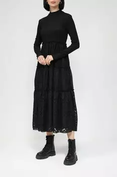 Платье комбинированное с кружевной юбкой Desigual