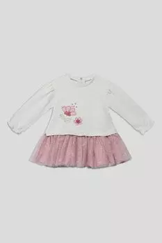 Платье комбинированное с юбкой из сетки Mayoral