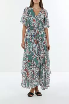 Платье макси c V-вырезом с принтом s.Oliver