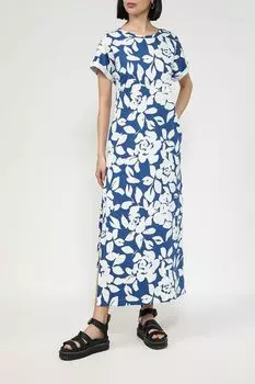 Платье макси хлопковое с принтом BELUCCI