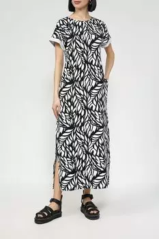 Платье макси хлопковое с принтом BELUCCI