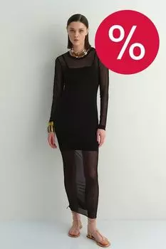 Платье макси из сетки LAROOM