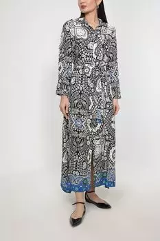 Платье макси из вискозы с принтом Replay