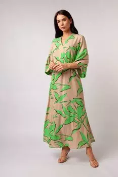 Платье макси расклешенное с принтом ESFIR