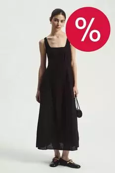 Платье макси с добавлением льна Nume