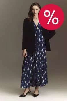 Платье макси с коротким рукавом BELUCCI