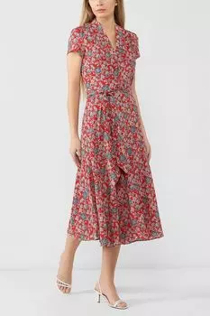 Платье макси с поясом Lauren Ralph Lauren