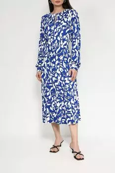 Платье макси с принтом Comma