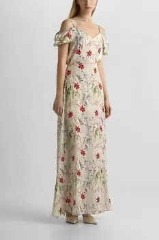 Платье макси с принтом Rinascimento