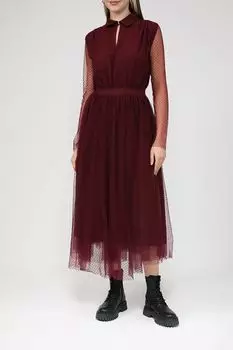 Платье миди из тюля плюмети TWINSET