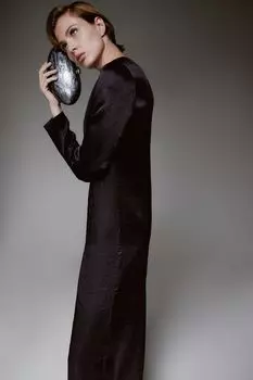 Платье миди с эффектом мокрого шелка DAISYKNIT