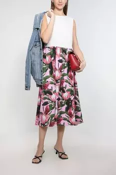 Платье миди с цветочным принтом BELUCCI