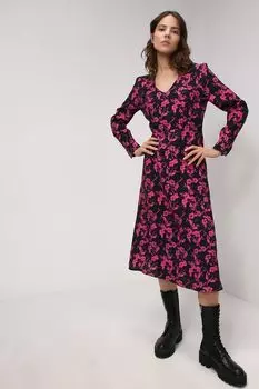 Платье миди с цветочным принтом BELUCCI