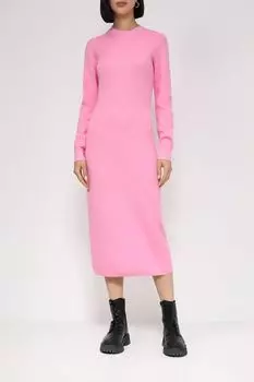 Платье миди с монограммой бренда BELUCCI