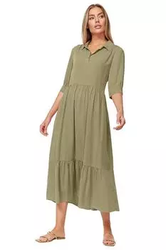 Платье миди с отложным воротником CATNOIR