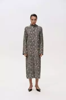 Платье миди с воротником аскот DAISYKNIT